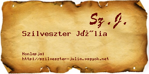 Szilveszter Júlia névjegykártya