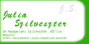 julia szilveszter business card